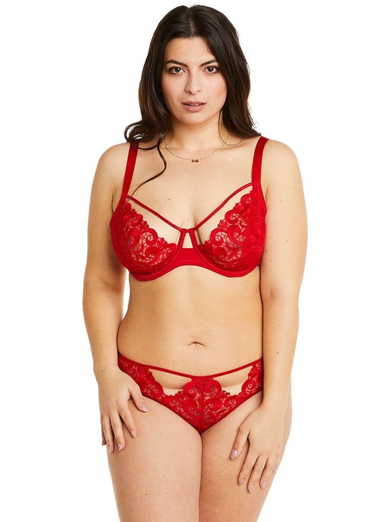 Soutien-gorge à armatures grand maintien MIRACLE - Pomm'Poire Rouge - Kiabi