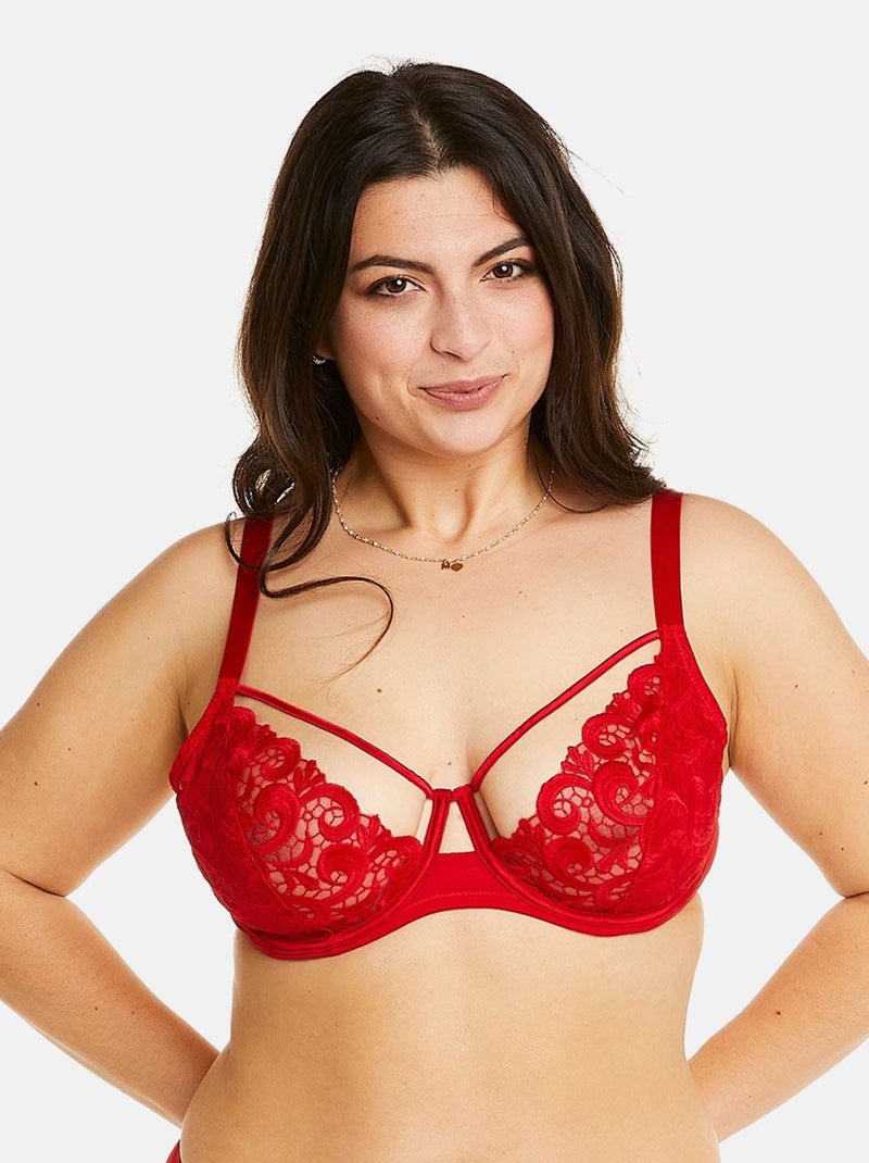 Soutien-gorge à armatures grand maintien MIRACLE - Pomm'Poire Rouge - Kiabi