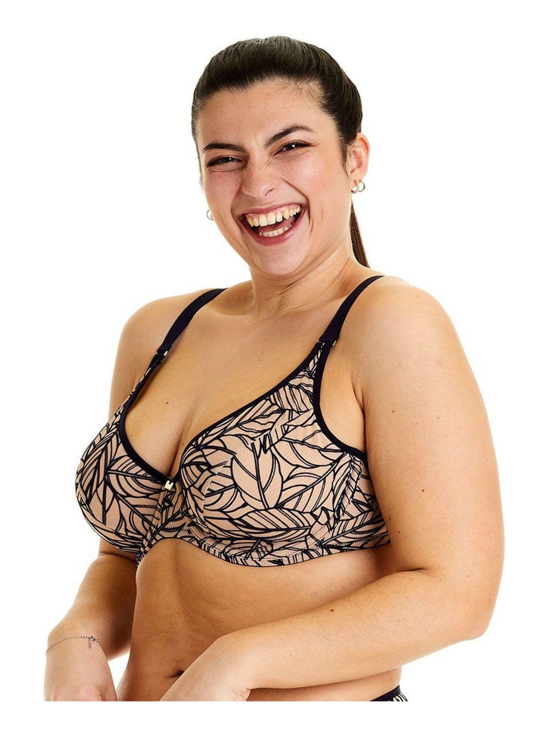 Soutien-gorge à armatures grand maintien MYRTILLE - Camille Cerf & Pomm'Poire Bleu - Kiabi