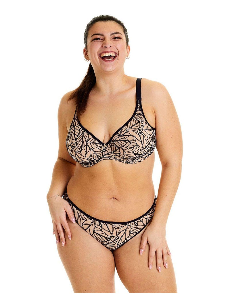Soutien-gorge à armatures grand maintien MYRTILLE - Camille Cerf & Pomm'Poire Bleu - Kiabi