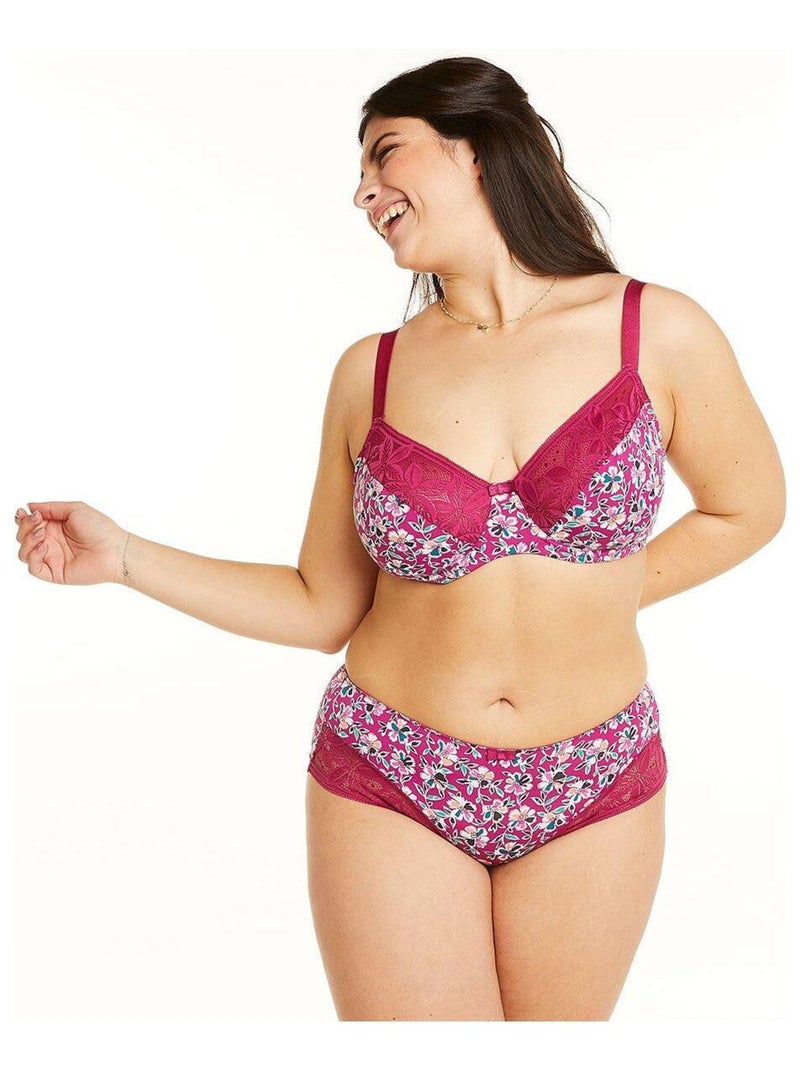 Soutien-gorge à armatures grand maintien PAIX - Pomm'Poire Rose - Kiabi