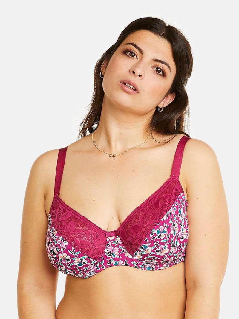 Soutien-gorge à armatures grand maintien PAIX - Pomm'Poire Rose - Kiabi