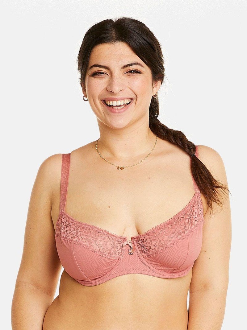 Soutien-gorge à armatures grand maintien PALANQUIN - Pomm'Poire Marron - Kiabi