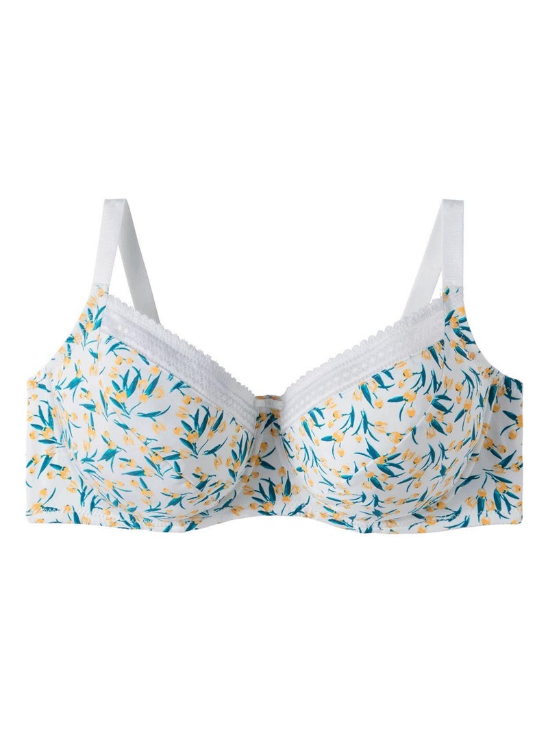 Soutien-gorge à armatures grand maintien RUCHE - Pomm'Poire Blanc - Kiabi