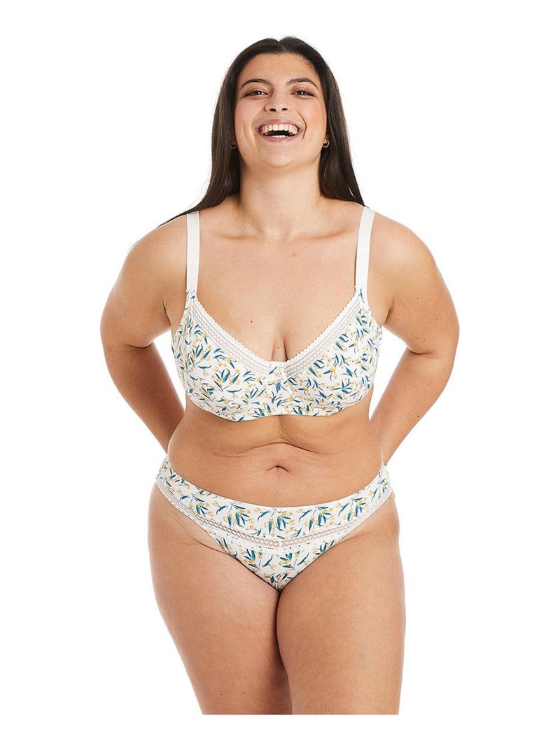 Soutien-gorge à armatures grand maintien RUCHE - Pomm'Poire Blanc - Kiabi