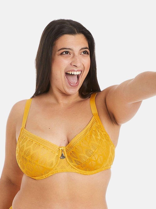 Soutien-gorge à armatures grand maintien RUCHE - Pomm'Poire - Kiabi Soutien-gorge à armatures grand maintien RUCHE - Pomm'Poire - Kiabi