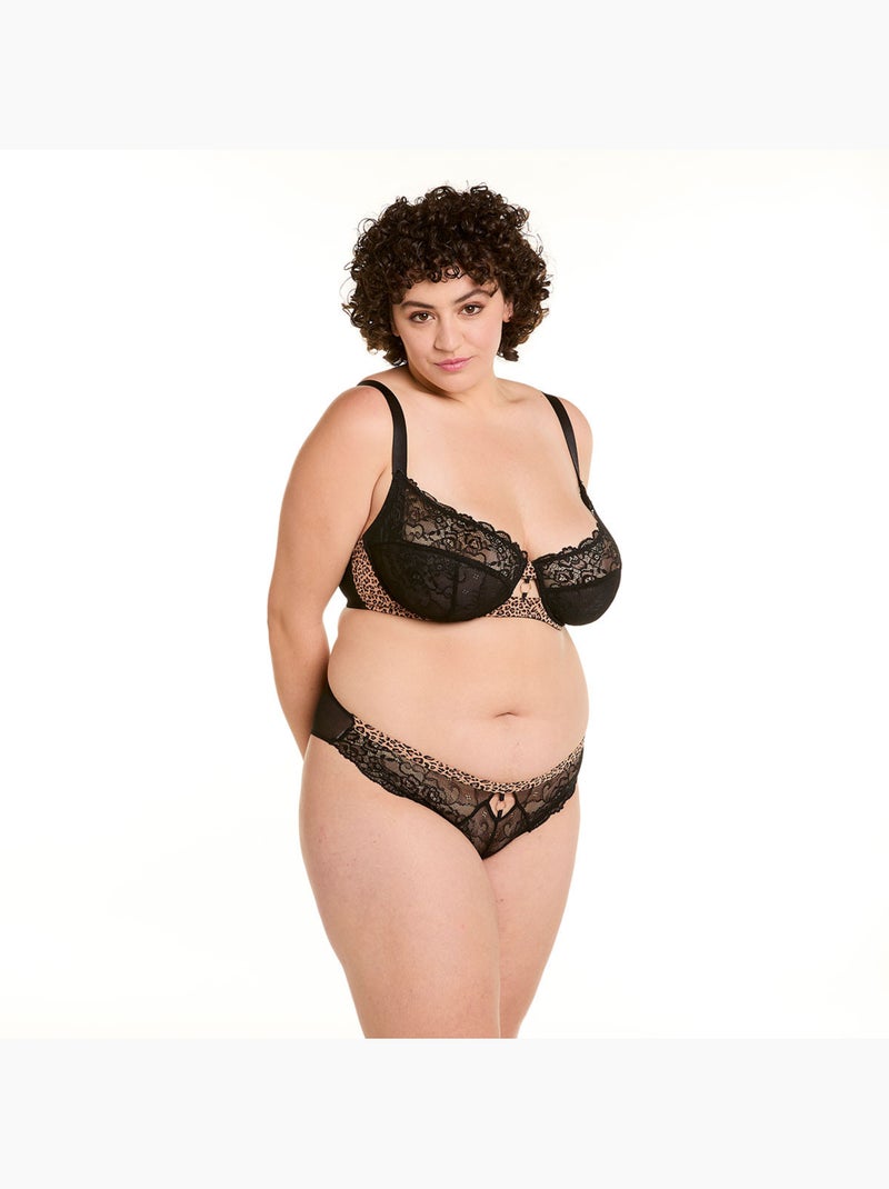 Soutien-gorge à armatures grand maintien SAMSARA - Pomm'Poire Noir - Kiabi