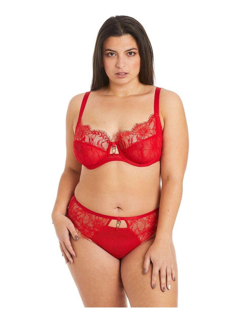 Soutien-gorge à armatures grand maintien SANGRIA - Pomm'Poire Rouge - Kiabi