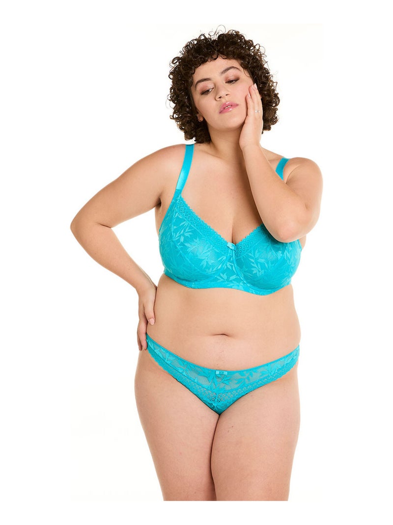 Soutien-gorge à armatures grand maintien SAVANE - Pomm'Poire Bleu - Kiabi