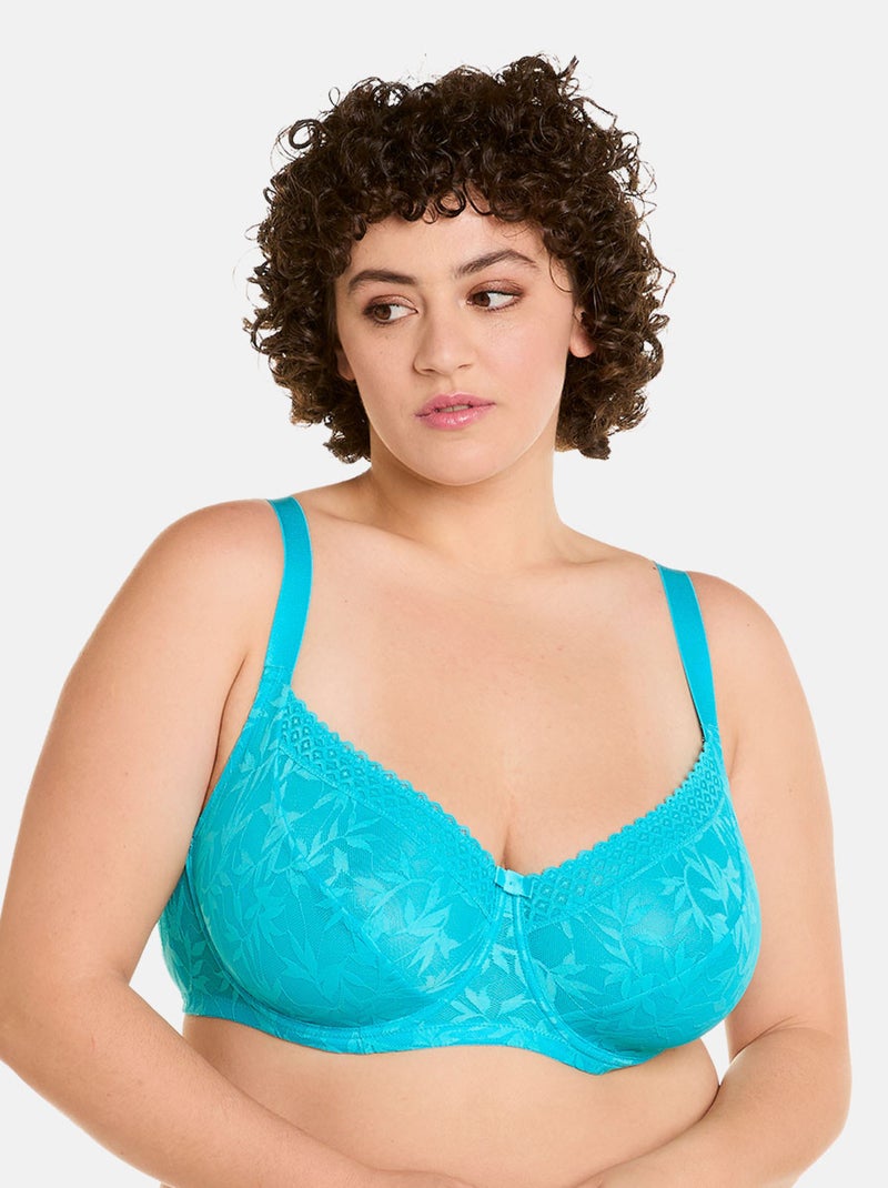 Soutien-gorge à armatures grand maintien SAVANE - Pomm'Poire Bleu - Kiabi