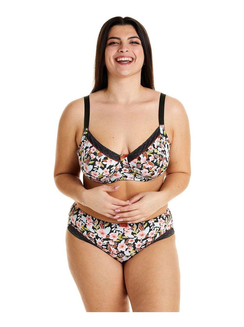 Soutien-gorge à armatures grand maintien SEVENTIES - Pomm'Poire Vert - Kiabi
