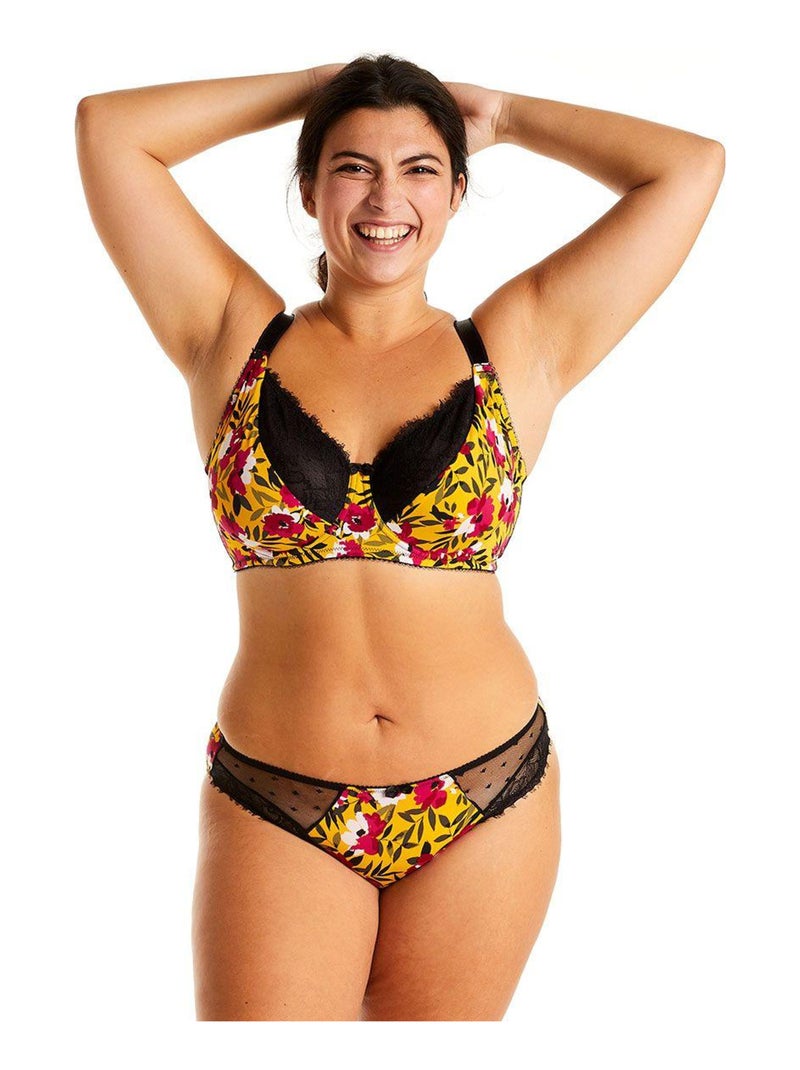 Soutien-gorge à armatures grand maintien SHAKER - Pomm'Poire Jaune - Kiabi