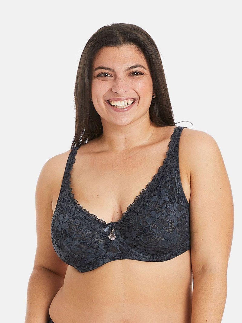 Soutien-gorge à armatures grand maintien TAROT - Pomm'Poire Gris - Kiabi
