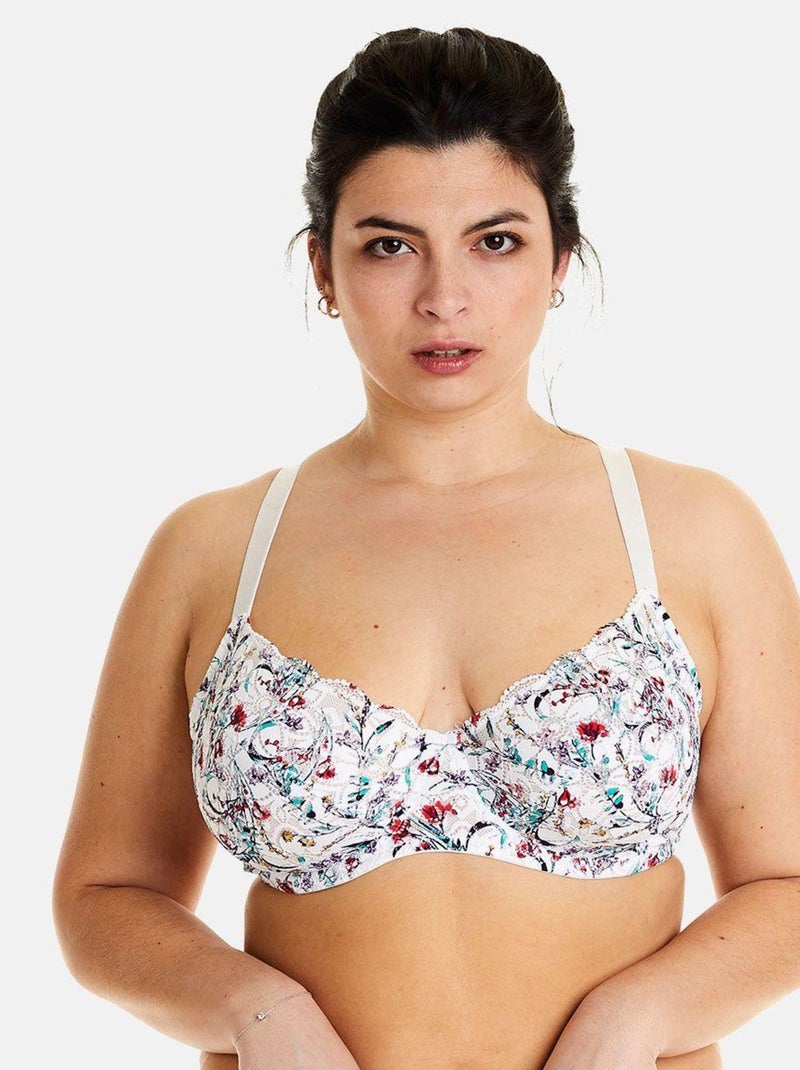 Soutien-gorge à armatures grand maintien UNIVERS - Pomm'Poire Blanc - Kiabi