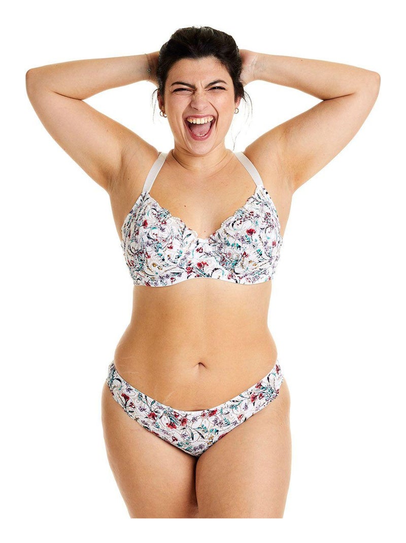 Soutien-gorge à armatures grand maintien UNIVERS - Pomm'Poire Blanc - Kiabi