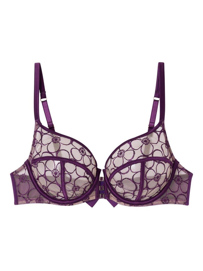 Soutien-gorge à armatures grand maintien VENUS - Camille Cerf & Pomm'Poire Violet - Kiabi
