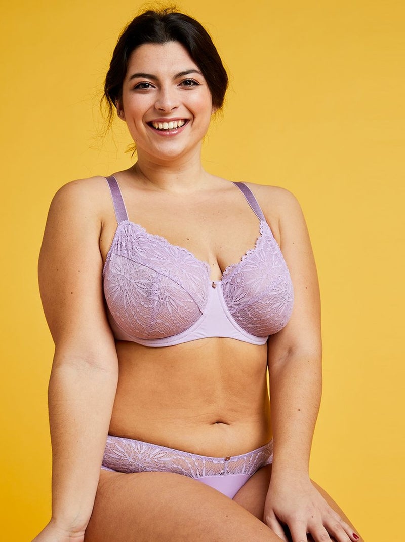 Soutien-gorge à armatures LILAS - Camille Cerf & Pomm'Poire Violet - Kiabi