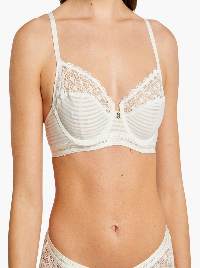 Soutien-gorge à armatures LILY - Morgan Lingerie Blanc - Kiabi