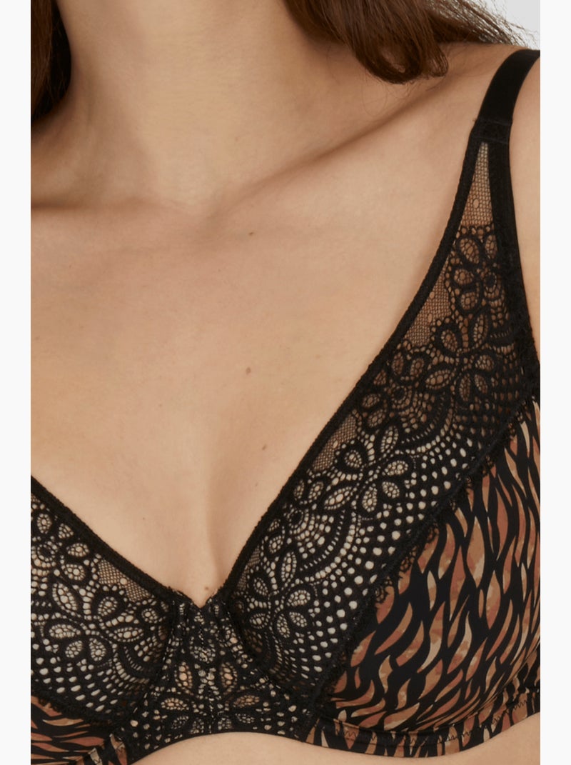 Soutien-gorge à armatures L'IRRÉSISTIBLE Camel/Multicolore - Kiabi