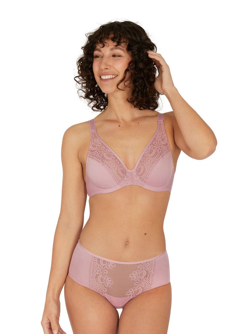 Soutien-gorge à armatures L'IRRÉSISTIBLE Mauve lilas - Kiabi