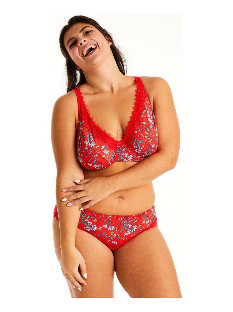 Soutien-gorge à armatures ROUGE - Pomm'Poire Rouge - Kiabi