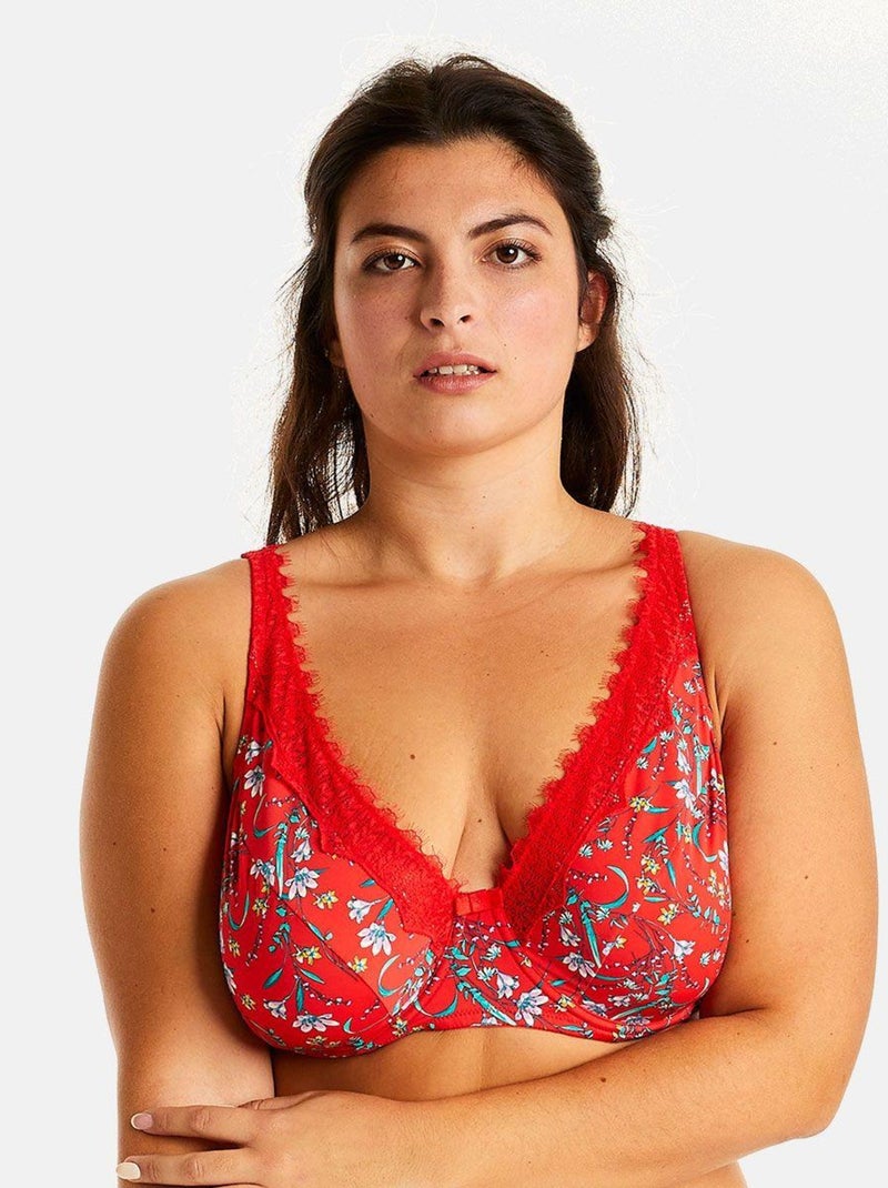 Soutien-gorge à armatures ROUGE - Pomm'Poire Rouge - Kiabi