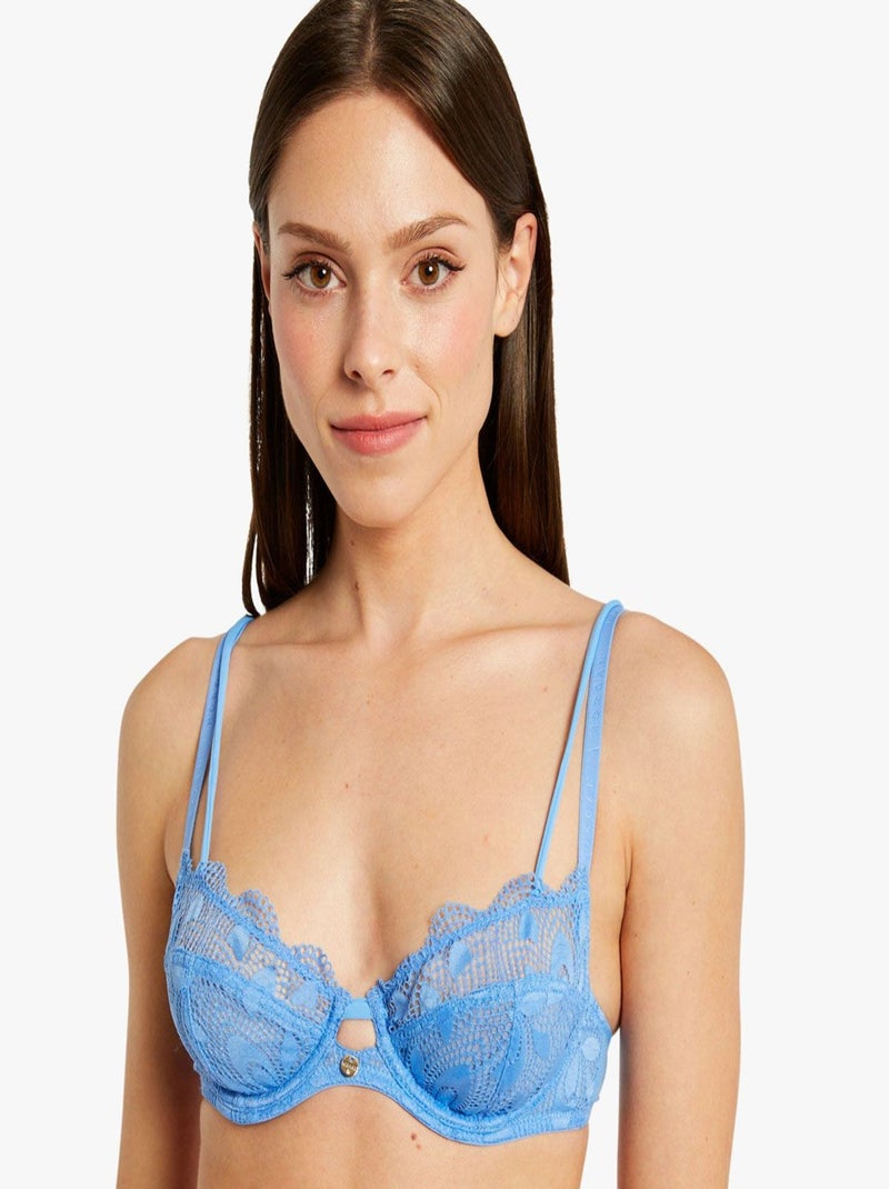 Soutien-gorge à armatures SARAH DENTELLE - Morgan Lingerie Bleu - Kiabi