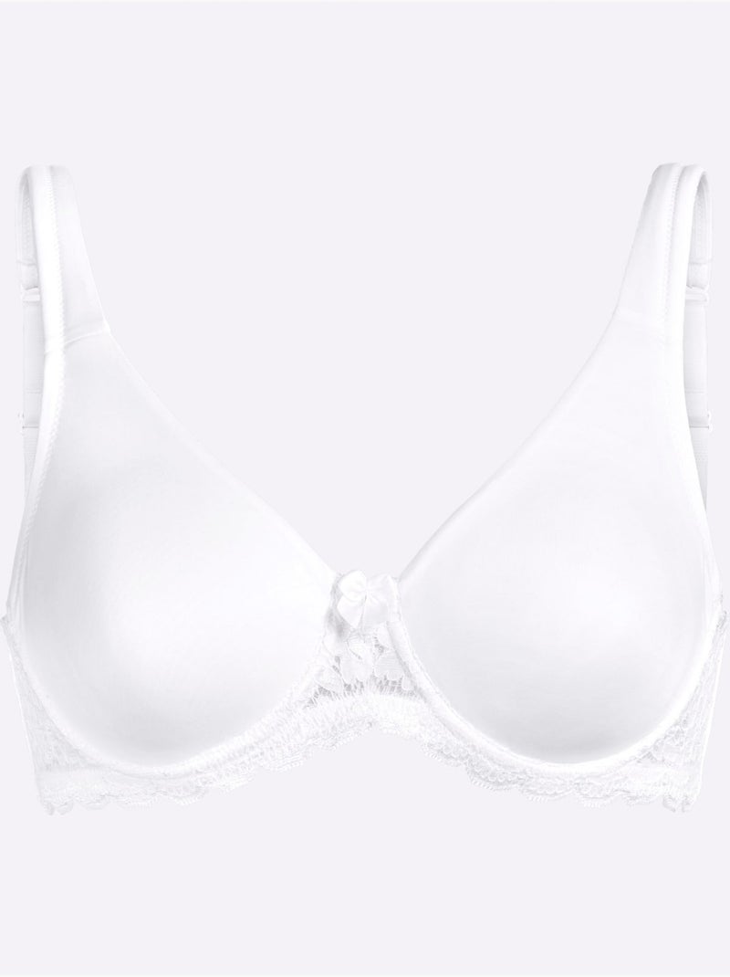 Soutien-gorge à Armatures Spécial T-shirt Bretelles Plus Larges - Witt Blanc - Kiabi
