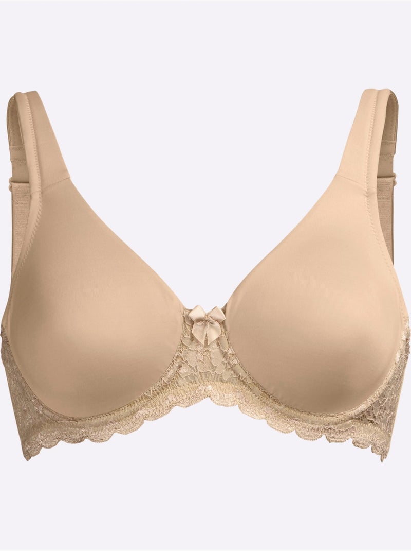 Soutien-gorge à Armatures Spécial T-shirt Bretelles Plus Larges - Witt Marron - Kiabi