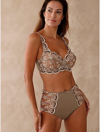 Soutien-gorge à armatures tulle brodé