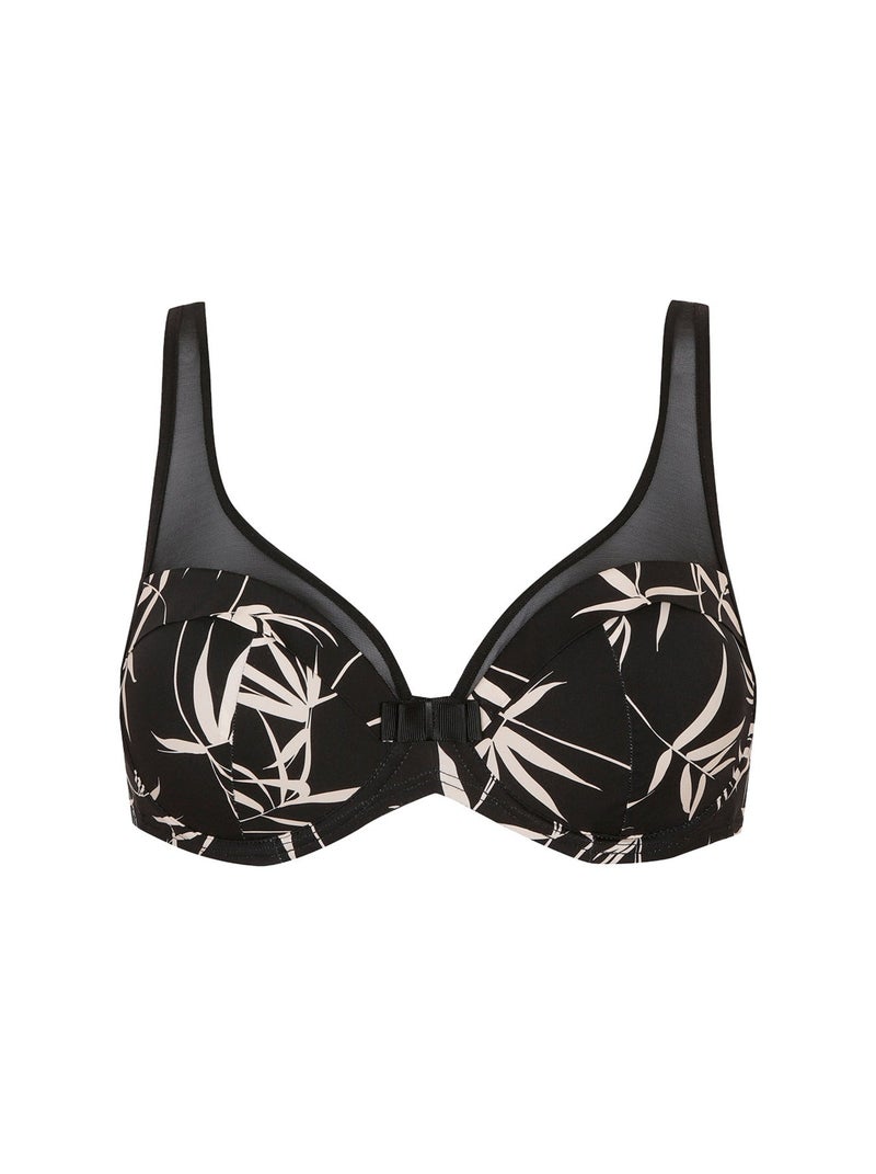 Soutien-gorge à armatures TULLE DESIGN Beige/Noir - Kiabi