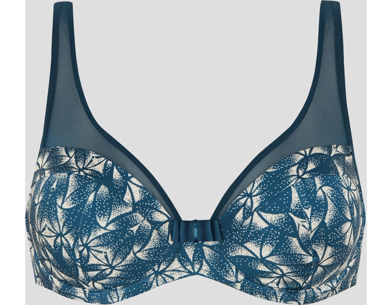 Soutien-gorge à armatures TULLE DESIGN Bleu Multicolore - Kiabi