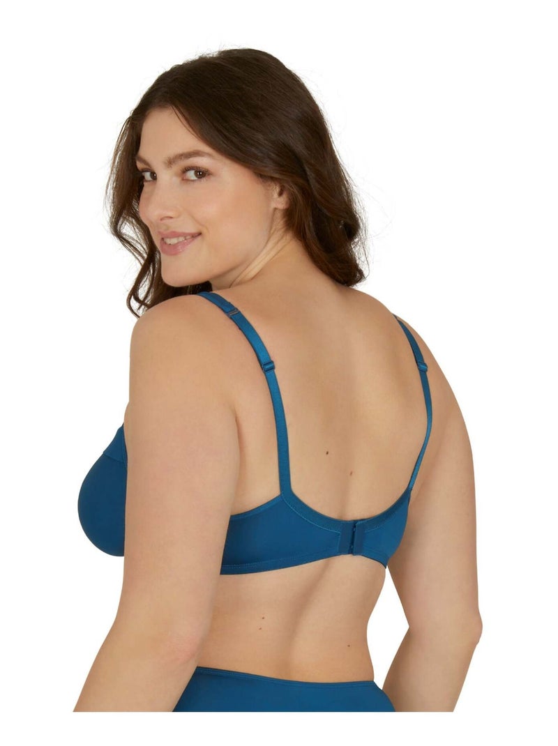 Soutien-gorge à armatures TULLE DESIGN Bleu paon - Kiabi