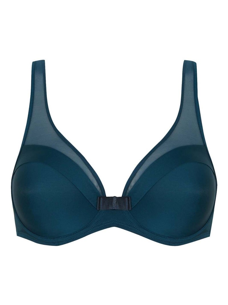 Soutien-gorge à armatures TULLE DESIGN Bleu paon - Kiabi