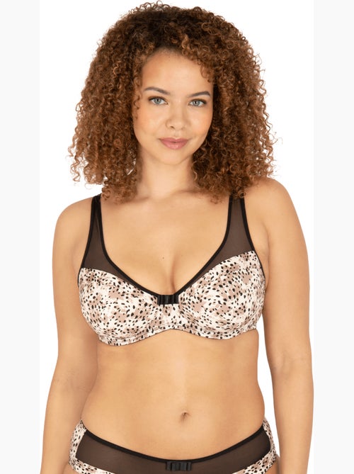 Soutien-gorge à armatures tulle design - Kiabi