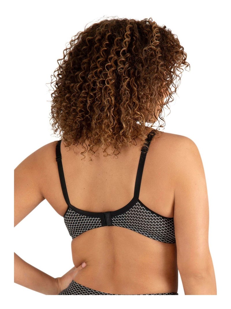 Soutien-gorge à armatures TULLE DESIGN Noir Blanc - Kiabi