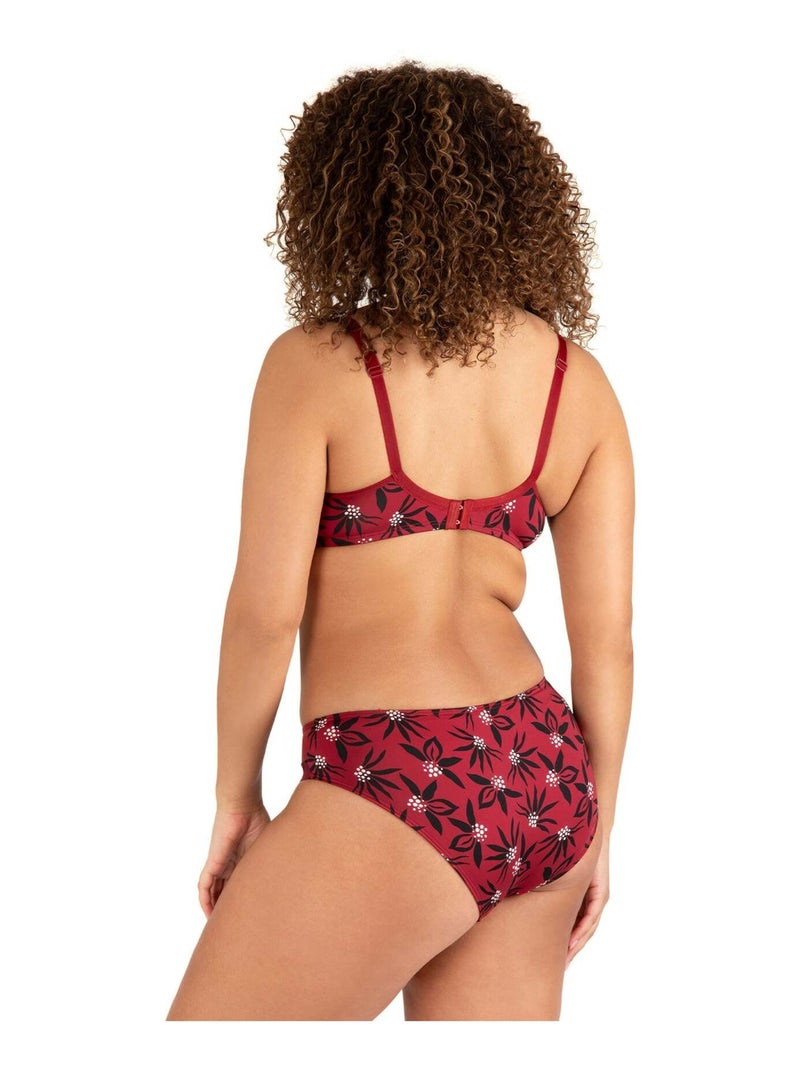 Soutien-gorge à armatures TULLE DESIGN Rouge - Kiabi