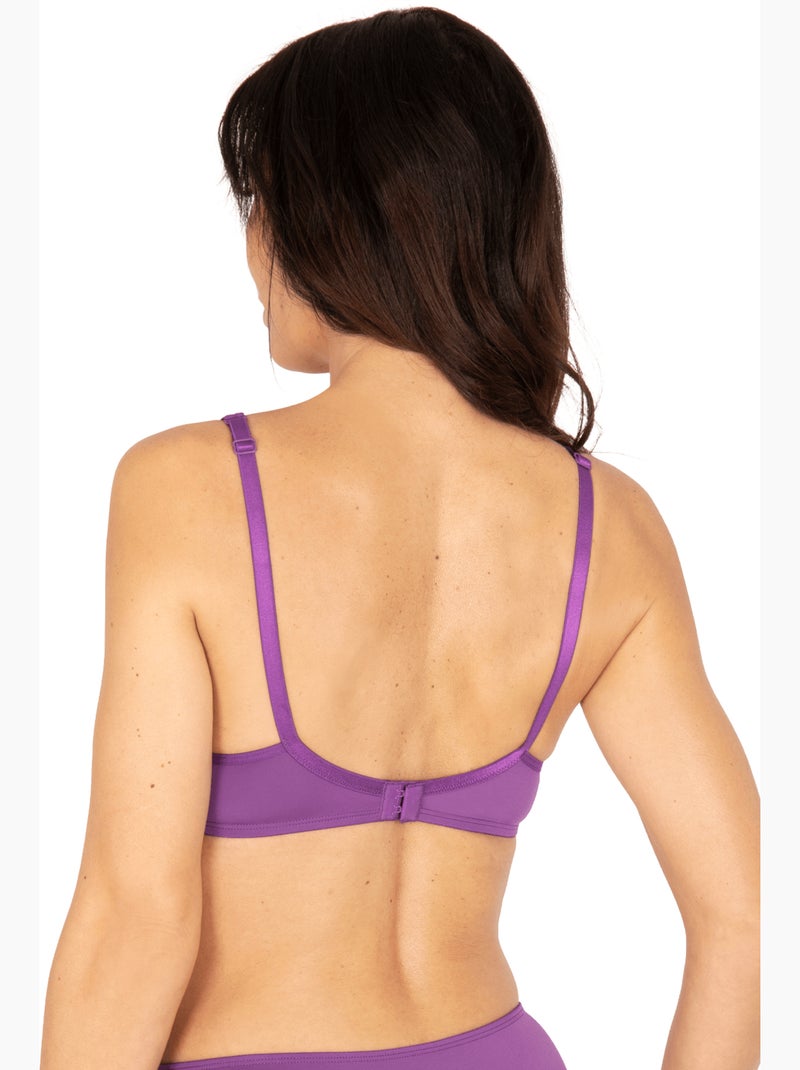 Soutien-gorge à armatures tulle design Violet - Kiabi