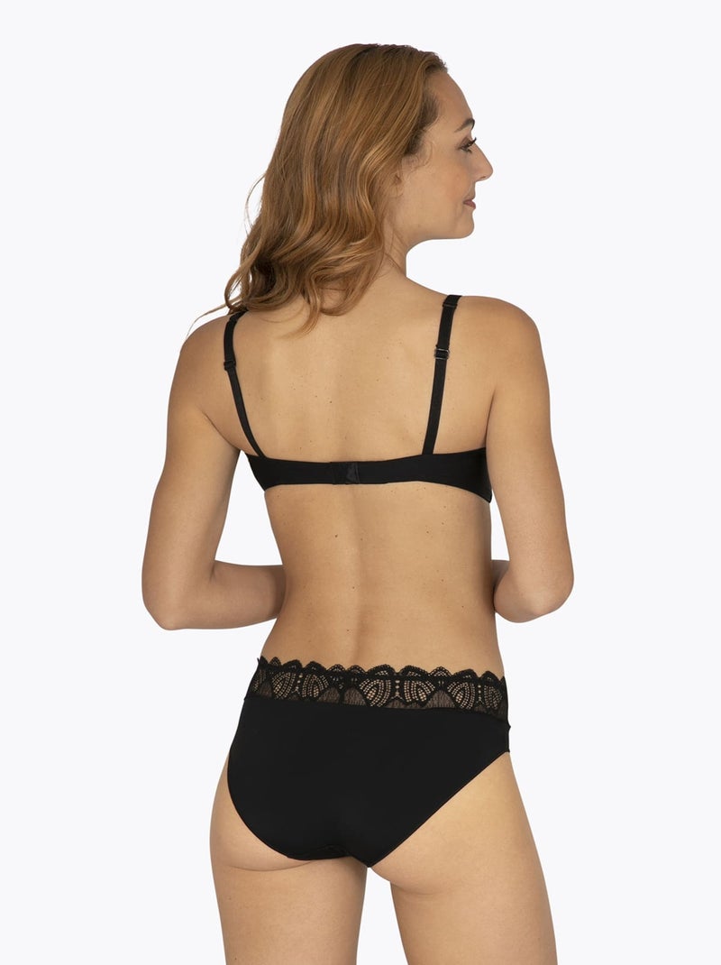 Soutien-gorge à armatures VERTIGE DRAPÉ Noir - Kiabi