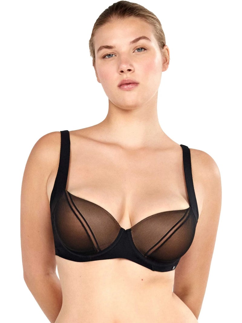 Soutien-gorge à capacité avec mousse et avec armatures Noir - Kiabi