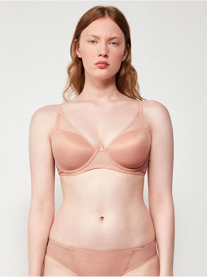 Soutien-gorge à capacité réducteur de dos Rose - Kiabi