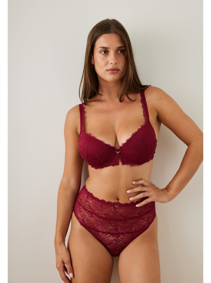 Soutien-gorge à coques alizée Rouge - Kiabi