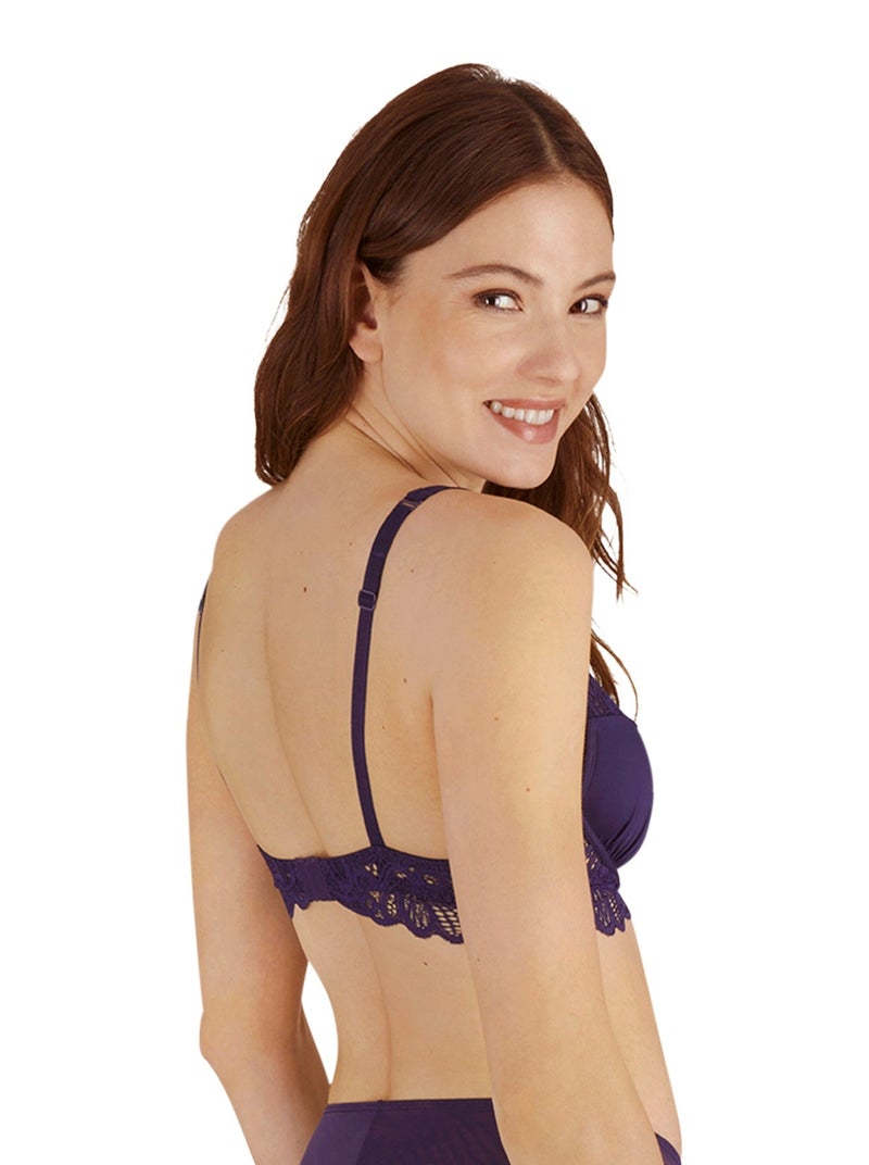 Soutien-gorge à coques DENTELLE ENVOÛTANTE Bleu nuit - Kiabi