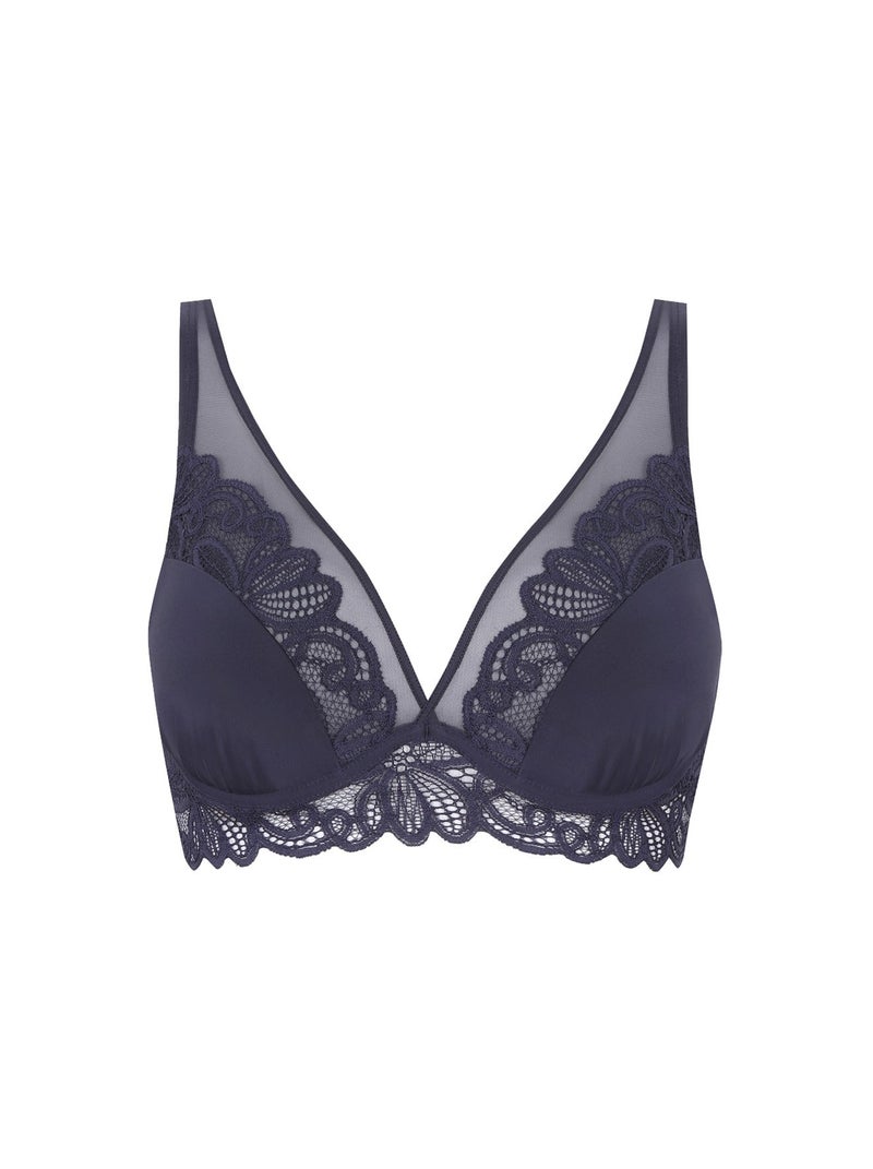Soutien-gorge à coques DENTELLE ENVOÛTANTE Bleu nuit - Kiabi