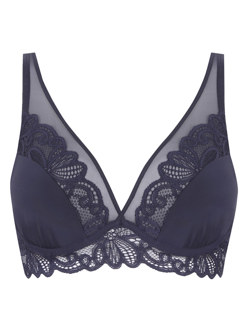 Soutien-gorge à coques DENTELLE ENVOÛTANTE Bleu nuit - Kiabi