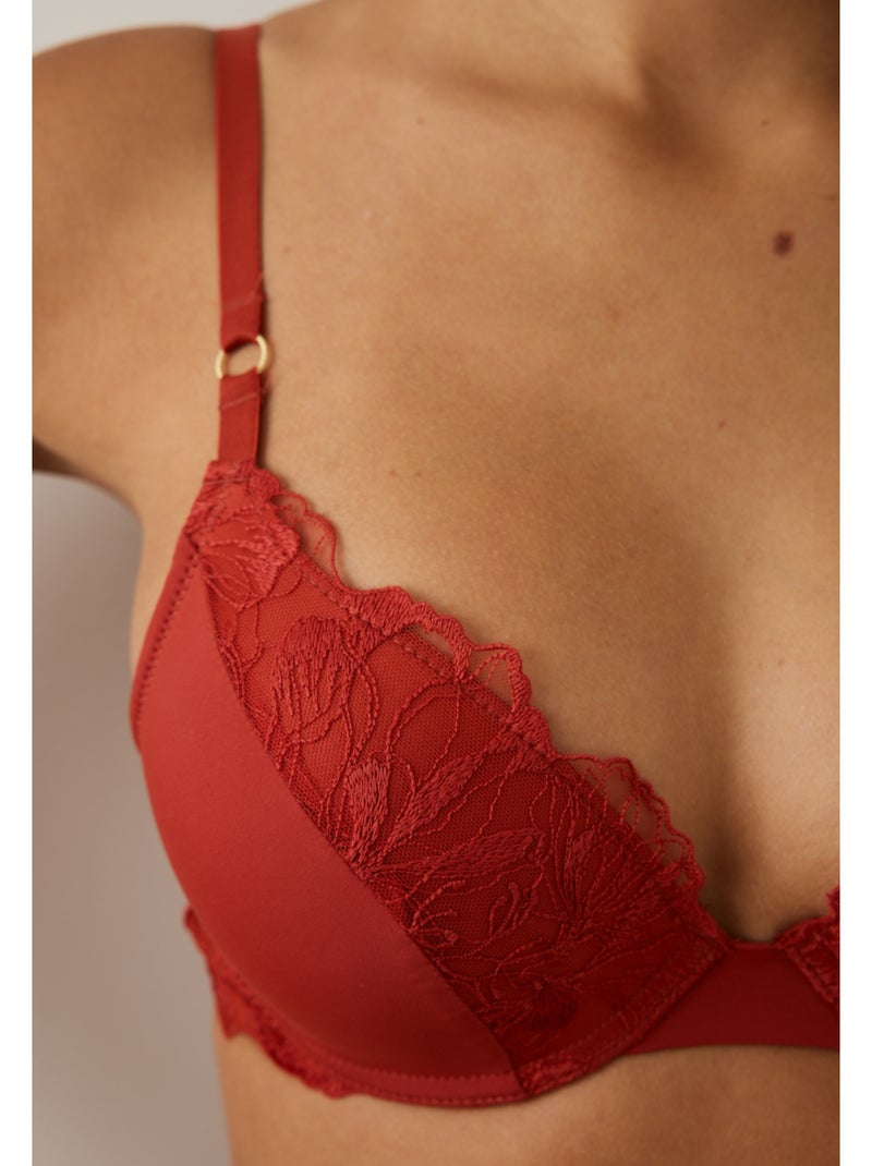 Soutien-gorge à coques emy Rouge - Kiabi