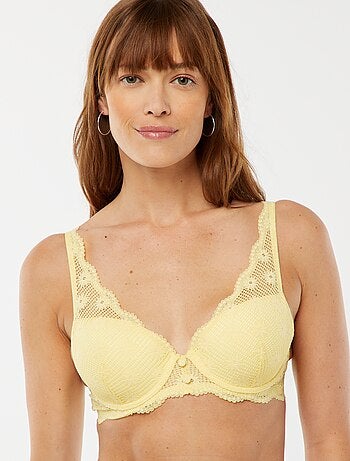 Soutien-gorge à coques en dentelle fleurie