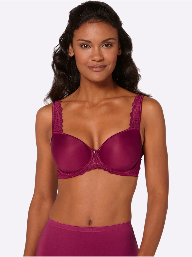 Soutien-gorge à Coques Et à Armatures - Witt Noir Bordeaux - Kiabi