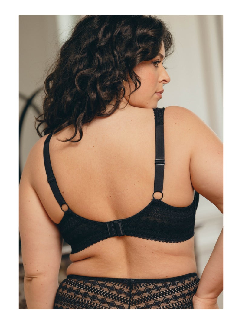 Soutien-gorge à coques fines ACANTHE Noir - Kiabi