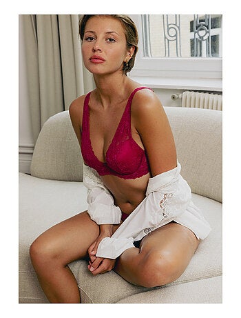 Soutien-gorge à coques framboise Alice